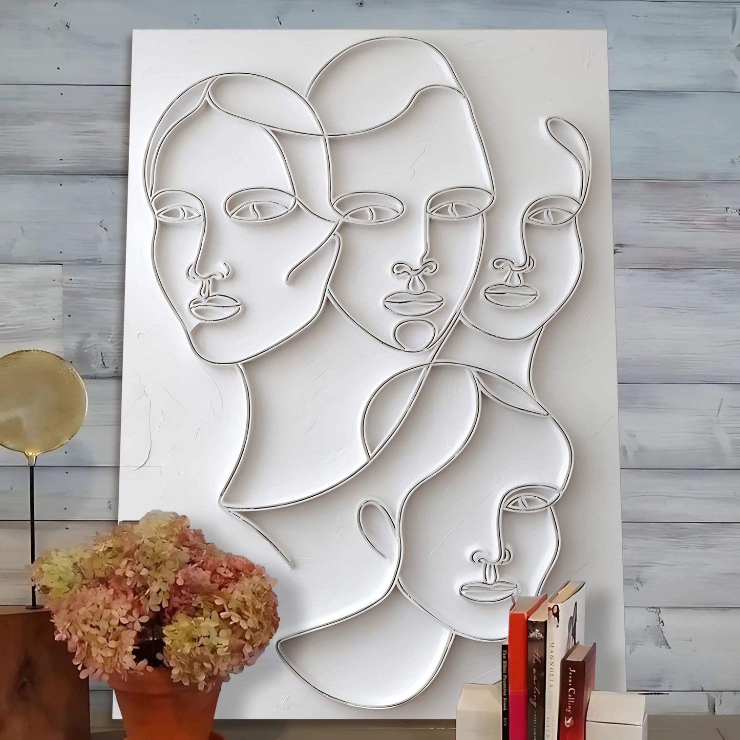 3D Minimalist Faces Wall Art - Tailored Canvases - Flyclothing LLC