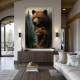 Path of the Wild Kin Bear and Cub Wall Art - Tailored Canvases - Flyclothing LLC