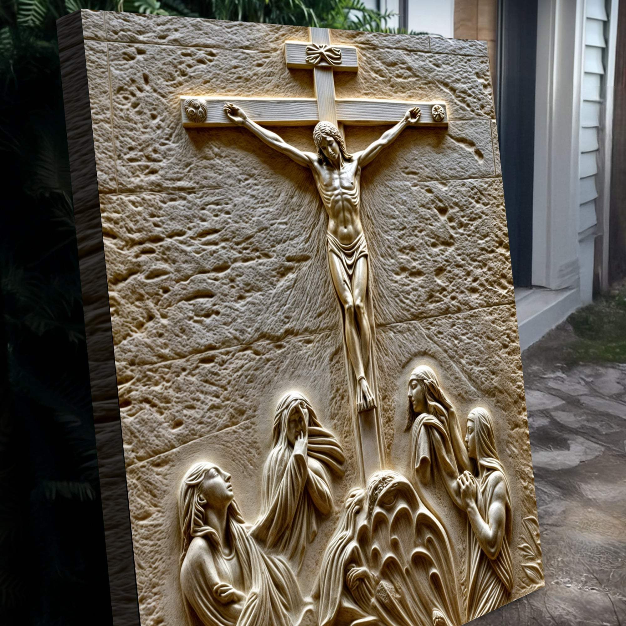 Three Cross Calvary Hill Wall Art - Tailored Canvases - Flyclothing LLC