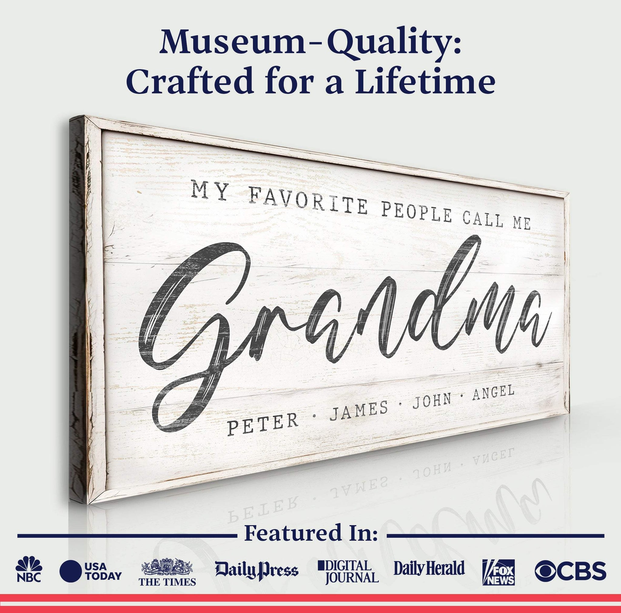My Favorite People Call Me Grandma Sign II - Tailored Canvases - Flyclothing LLC