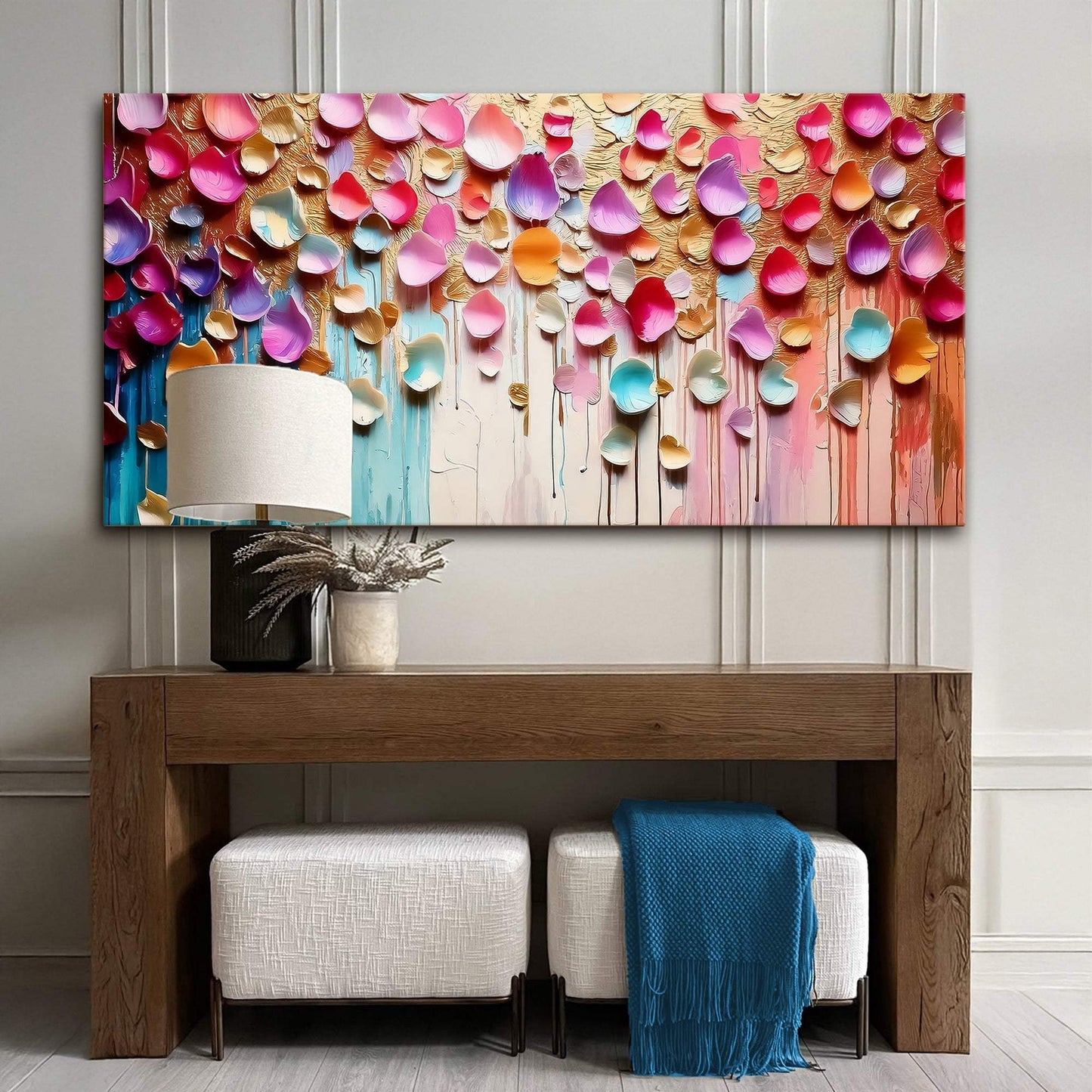 Vibrant Petals Wall Art - Tailored Canvases - Flyclothing LLC