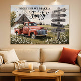 Personalized Family Farmhouse Old Truck Wall Art - Tailored Canvases - Flyclothing LLC