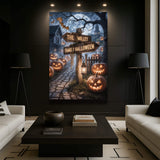 Personalized Family Name Street Sign Halloween Wall Art - Tailored Canvases - Flyclothing LLC