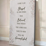 Blessed Is She Who Has Believed - Luke 1:45 Faith Wall Art III - Tailored Canvases - Flyclothing LLC