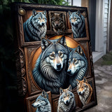 3D Wolf Collage Wall Art III - Tailored Canvases - Flyclothing LLC