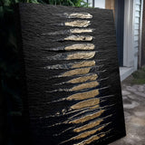 Black And Gold Abstract Minimalist Wall Art - Tailored Canvases - Flyclothing LLC