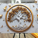 3D Celtic Tree of Life Wall Art - White - Tailored Canvases - Flyclothing LLC