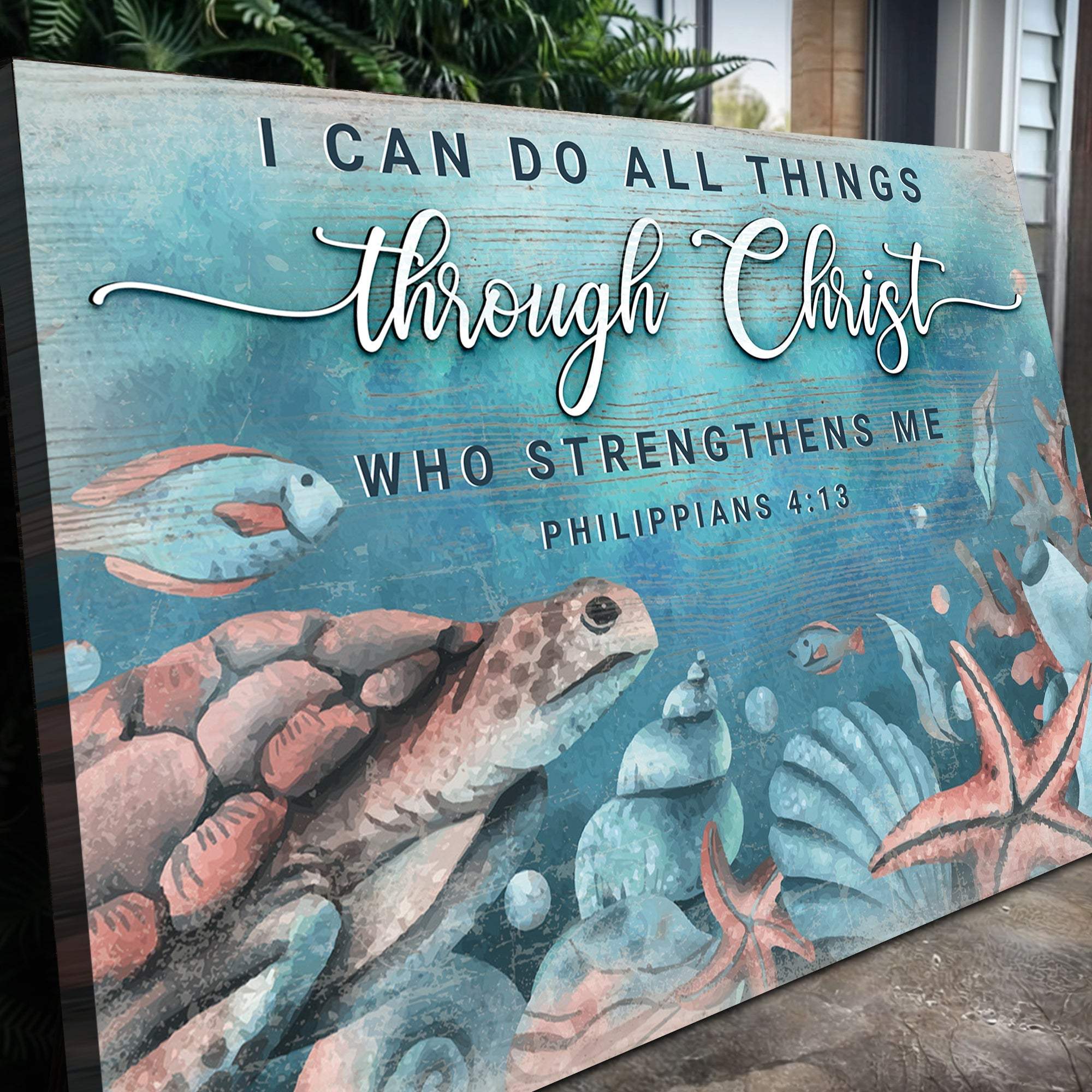 I Can Do All Things Through Christ Faith Sign V - Tailored Canvases - Flyclothing LLC