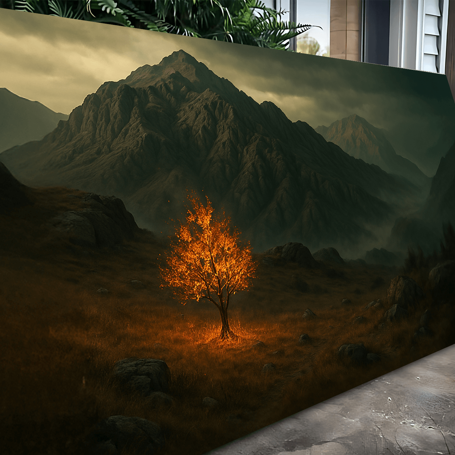 Burning Bush - Faith Wall Art V - Tailored Canvases - Flyclothing LLC