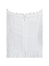 Madison Cotton Eyelet Square Neck Midi Dress