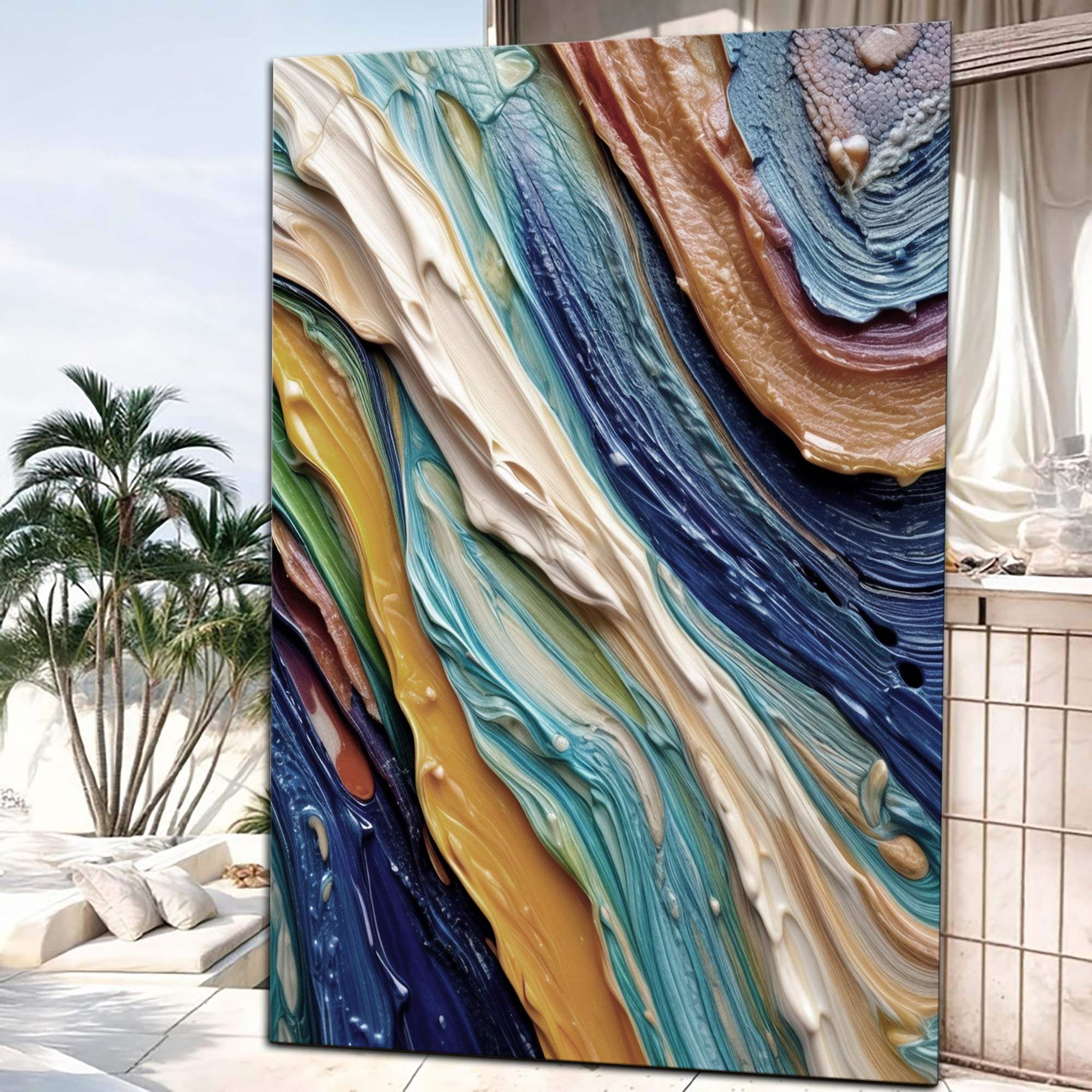 Ocean Waves Wall Art - Tailored Canvases - Flyclothing LLC