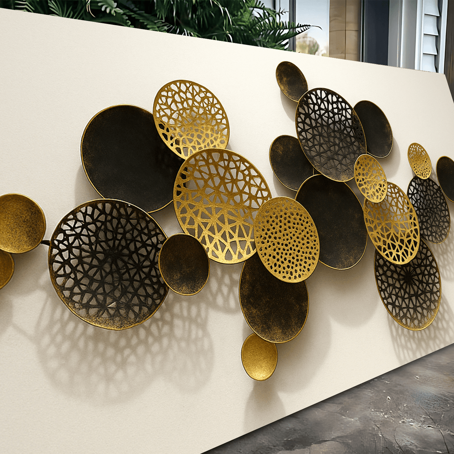 Lotus Leaf Abstract Wall Art V - Tailored Canvases - Flyclothing LLC