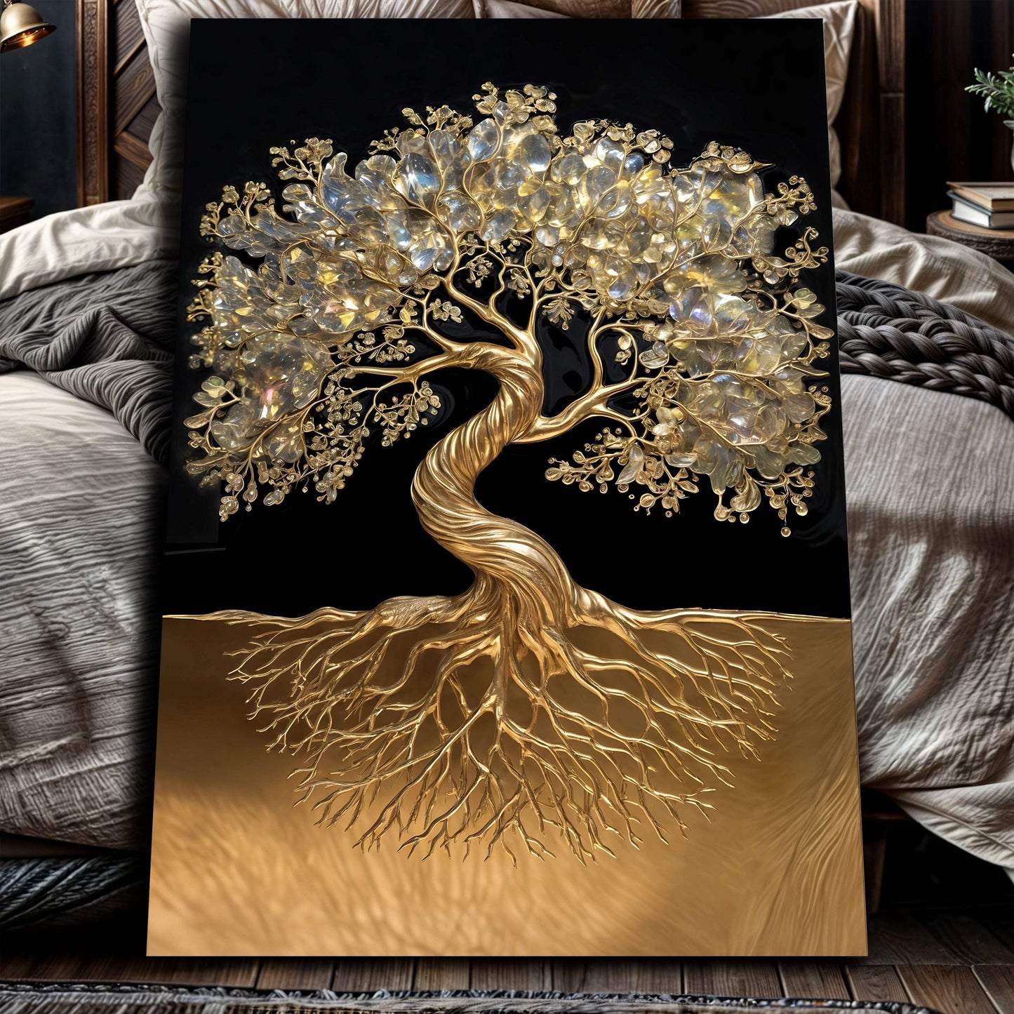 3D Minimalist Tree of Life Wall Art - Tailored Canvases - Flyclothing LLC