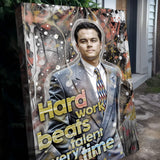 Hard Work Beats Talent Every Time Motivational Wall Sign - Tailored Canvases - Flyclothing LLC
