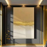 Minimalist White And Gold Wall Art - Tailored Canvases - Flyclothing LLC