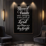 Blessed Is The Family Faith Sign II - Tailored Canvases - Flyclothing LLC