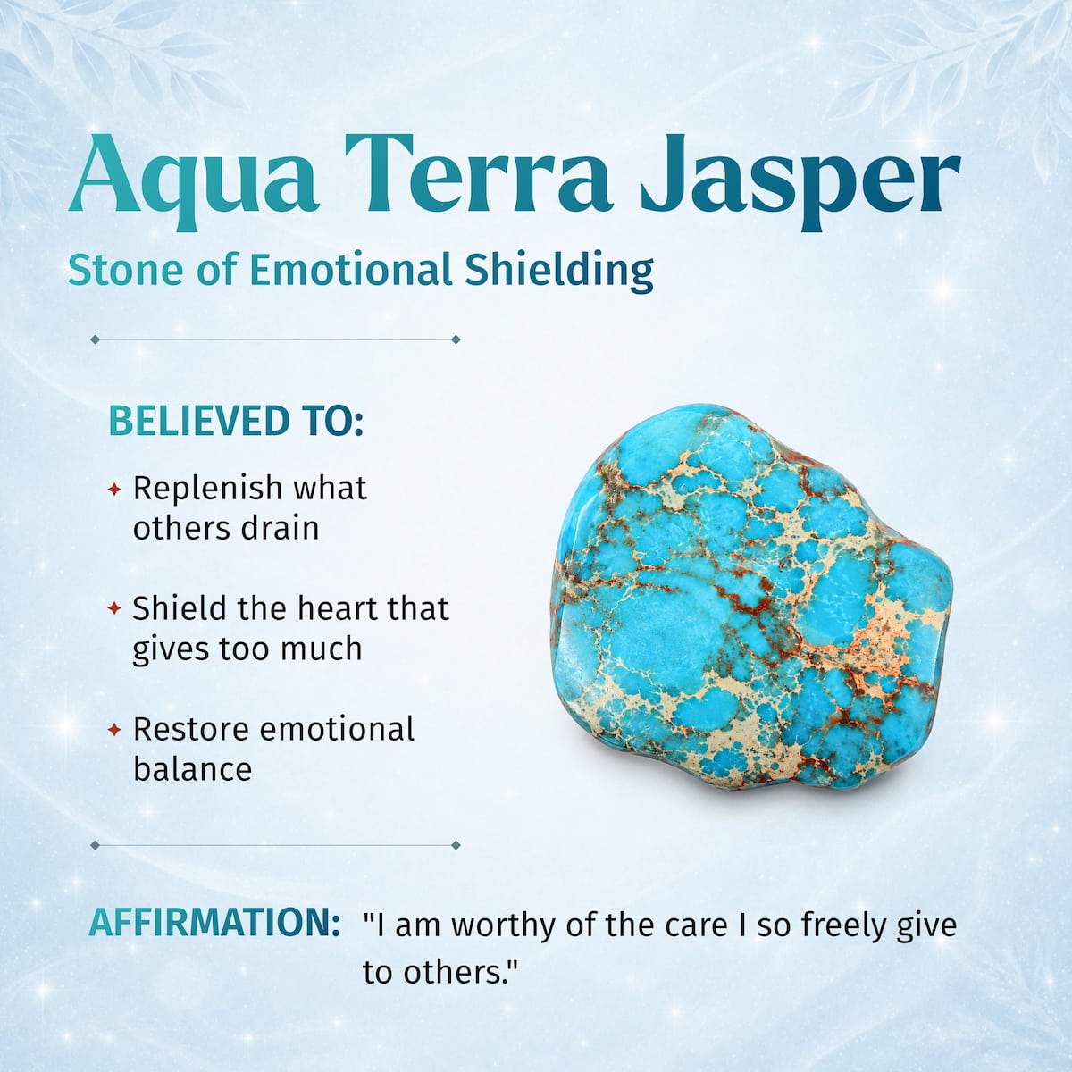 Empath’s Shield - Aqua Terra Jasper Bracelet - Conscious Items - Flyclothing LLC