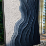 Abstract Minimalist Wave Impasto Wall Art - Tailored Canvases - Flyclothing LLC