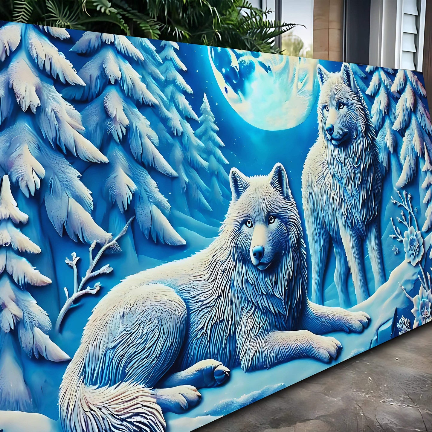 3D Wolves Wall Art V - Tailored Canvases - Flyclothing LLC