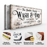 Personalized Laundry Service Sign II - Tailored Canvases - Flyclothing LLC