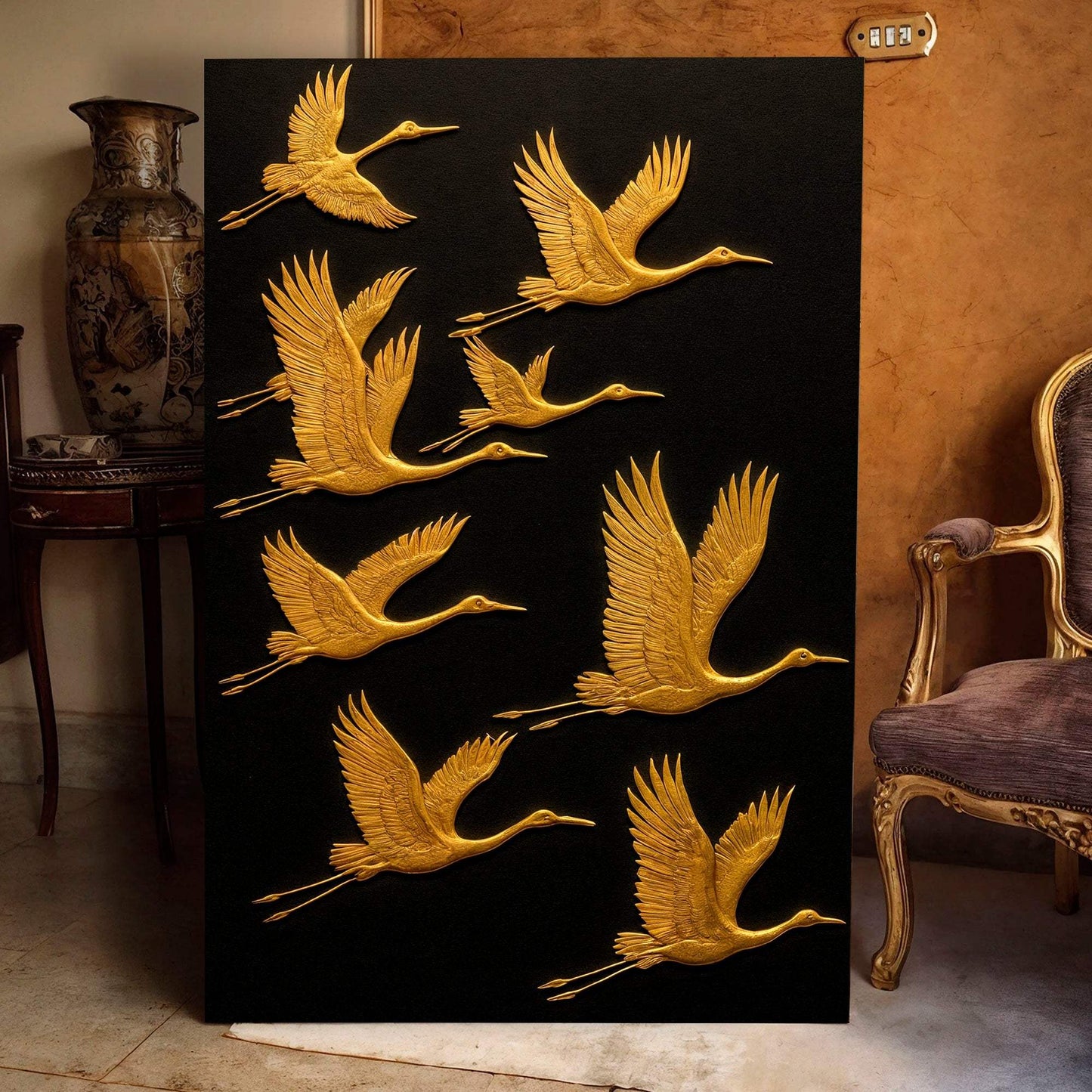 Abstract Sandhill Cranes Wall Art - Tailored Canvases - Flyclothing LLC