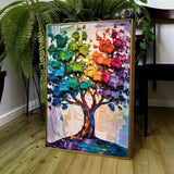 Rainbow Tree Abstract Wall Art - Tailored Canvases - Flyclothing LLC