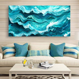 Blue Ocean Coastal Wall Art III - Tailored Canvases - Flyclothing LLC