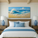 Serene Ocean Wave Coastal Wall Art V - Tailored Canvases - Flyclothing LLC