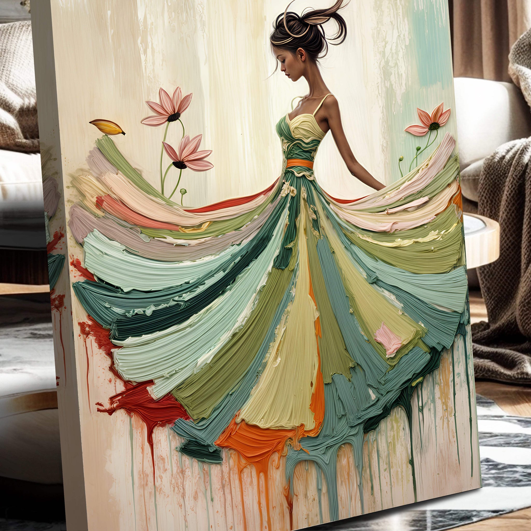 Blooming Modern Abstract Wall Art - Tailored Canvases - Flyclothing LLC