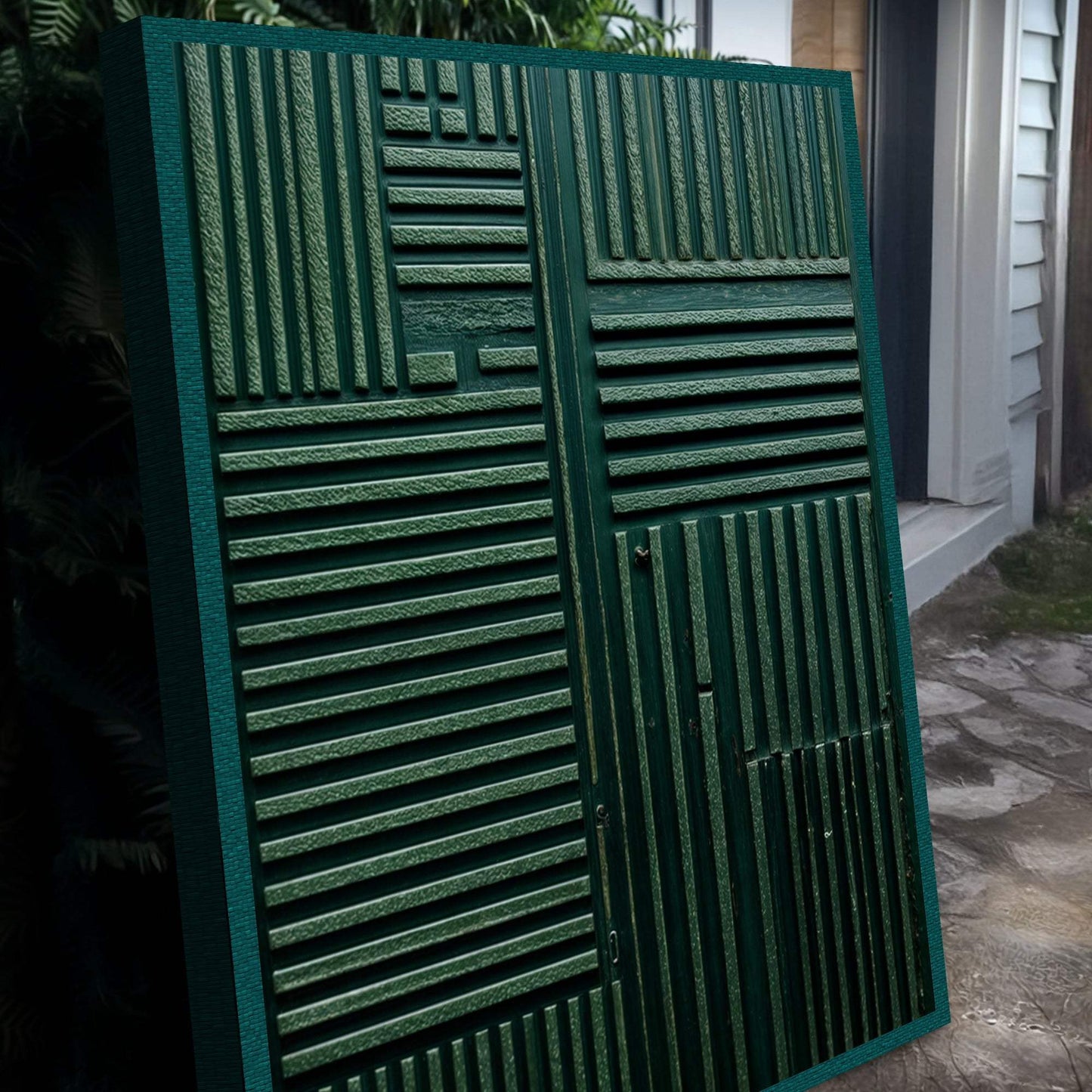 Green Abstract Patterns Wall Art - Tailored Canvases - Flyclothing LLC