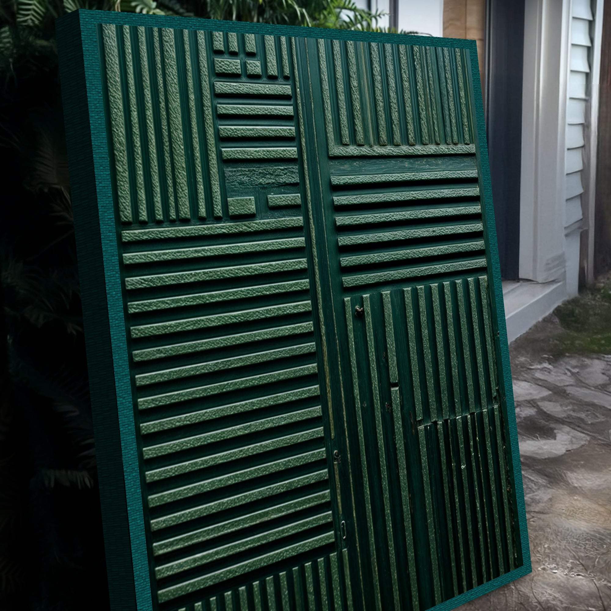 Green Abstract Patterns Wall Art - Tailored Canvases - Flyclothing LLC