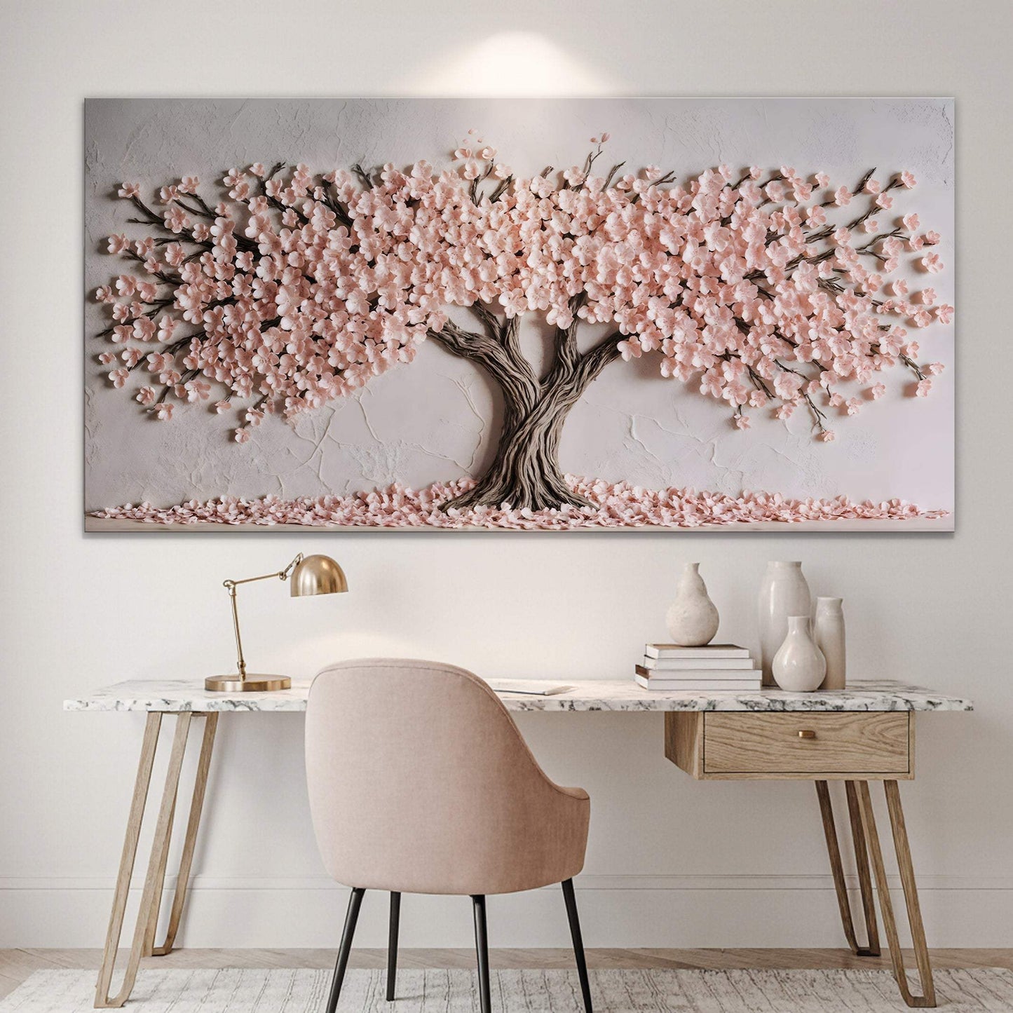 Blush Blossom Wall Art - Tailored Canvases - Flyclothing LLC
