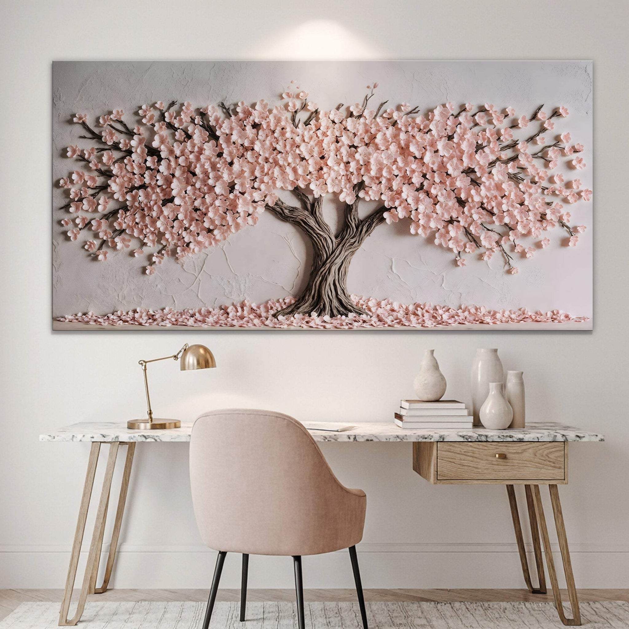 Blush Blossom Wall Art - Tailored Canvases - Flyclothing LLC