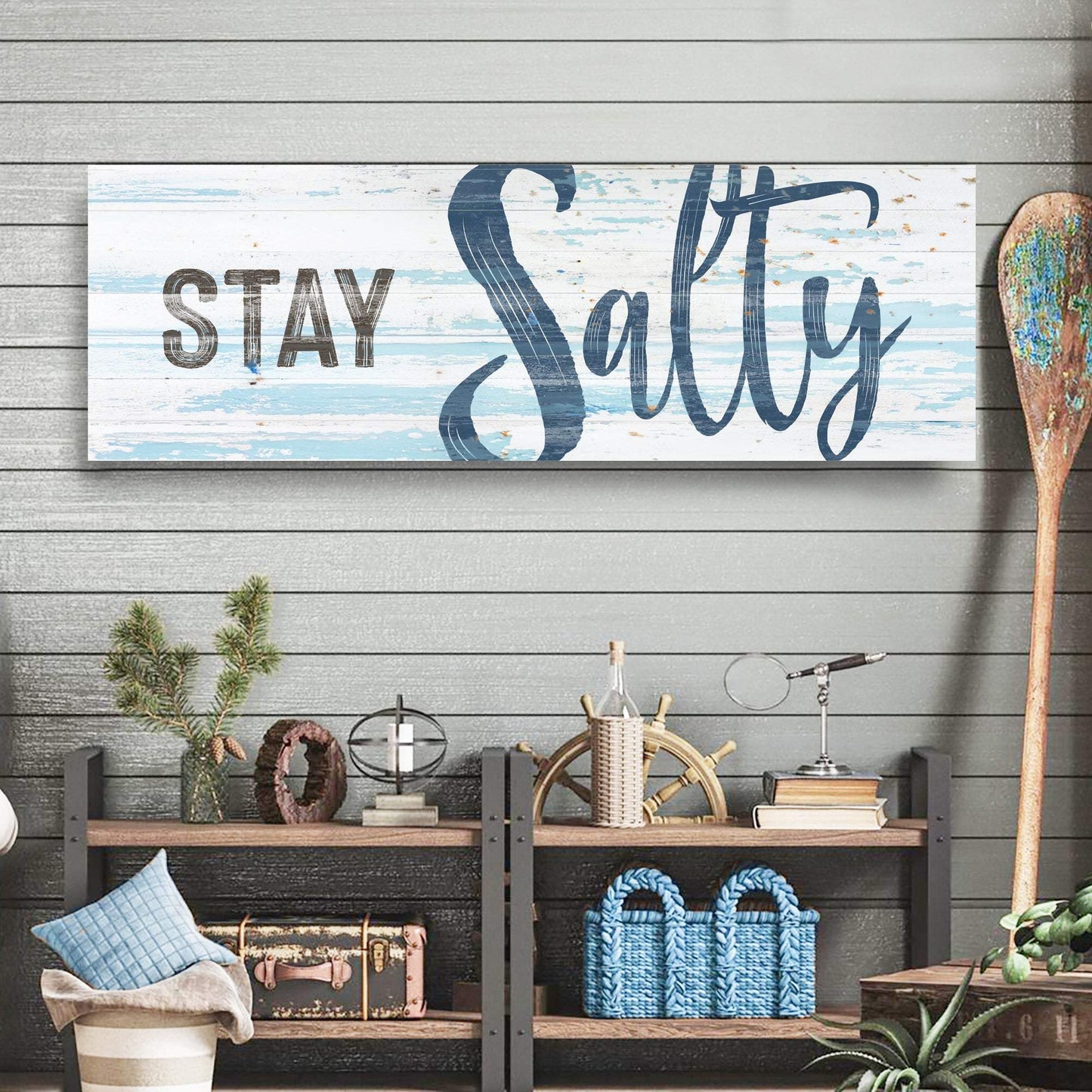 Stay Salty Coastal Sign IX - Tailored Canvases - Flyclothing LLC