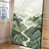 Abstract Mountain and River Landscape Wall Art - Tailored Canvases - Flyclothing LLC