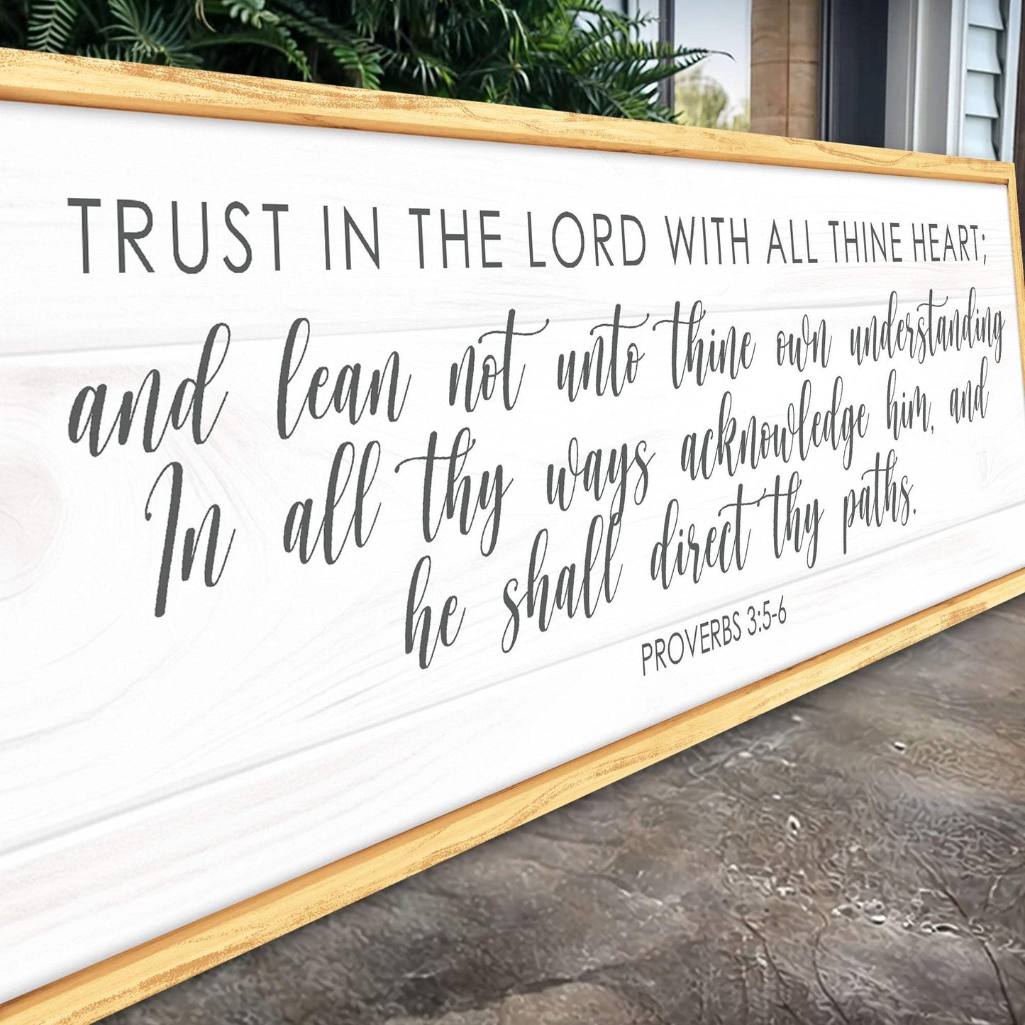 Proverbs 3:5-6 Trust In The Lord With All Your Heart Faith Sign - Tailored Canvases - Flyclothing LLC