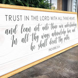 Proverbs 3:5-6 Trust In The Lord With All Your Heart Faith Sign - Tailored Canvases - Flyclothing LLC