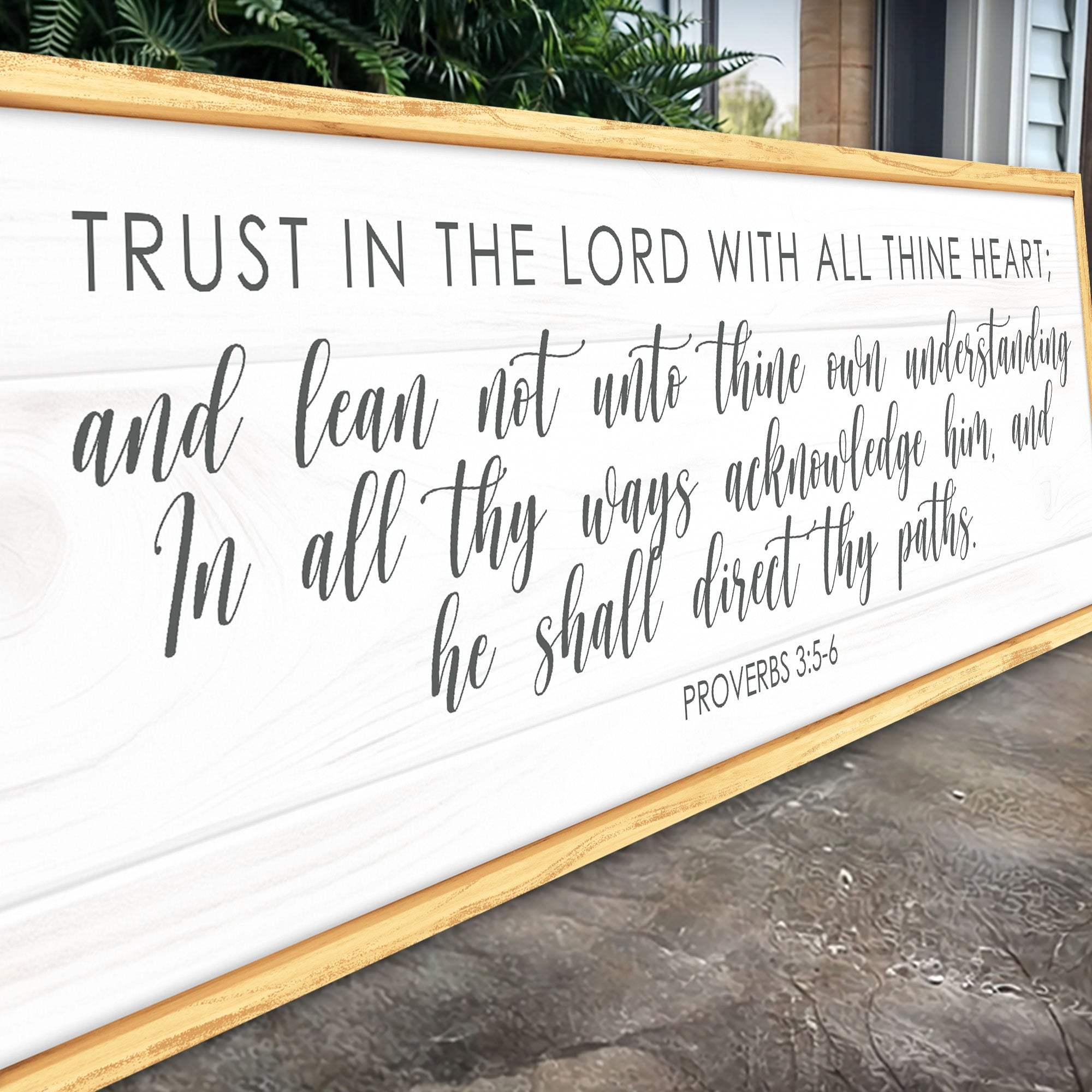 Proverbs 3:5-6 Trust In The Lord With All Your Heart Faith Sign - Tailored Canvases - Flyclothing LLC