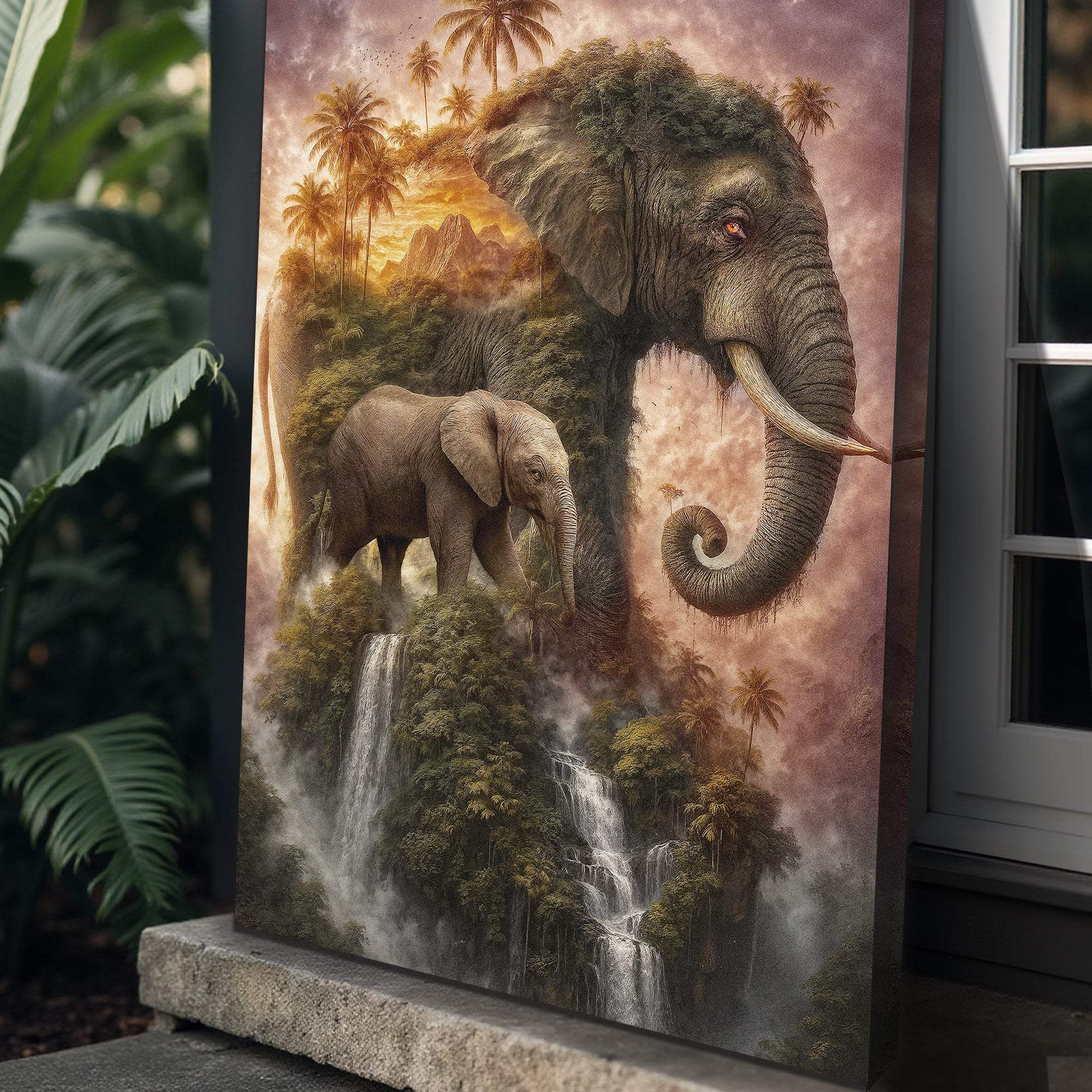Elephant Jungle Majesty Wall Art - Tailored Canvases - Flyclothing LLC