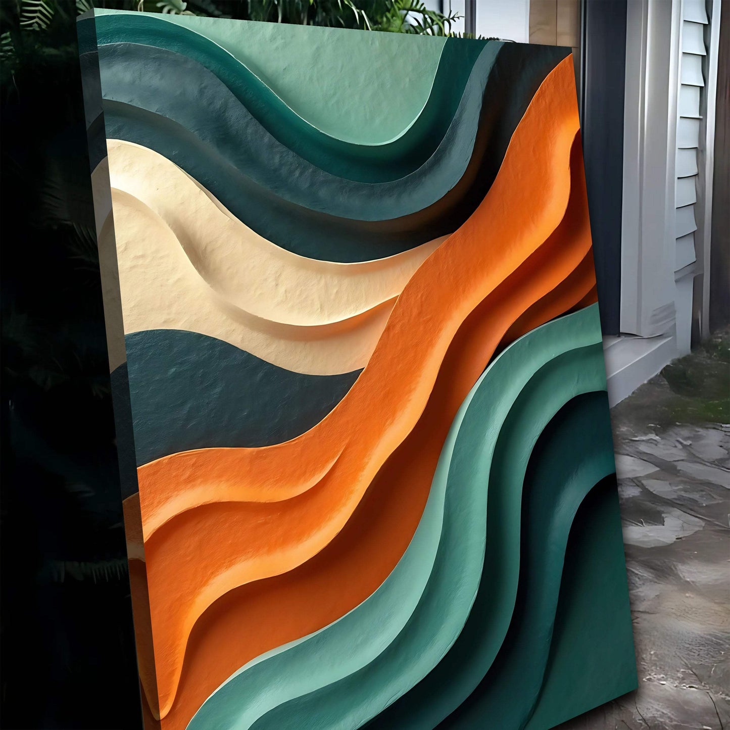 Wave Abstract Wall Art - Tailored Canvases - Flyclothing LLC