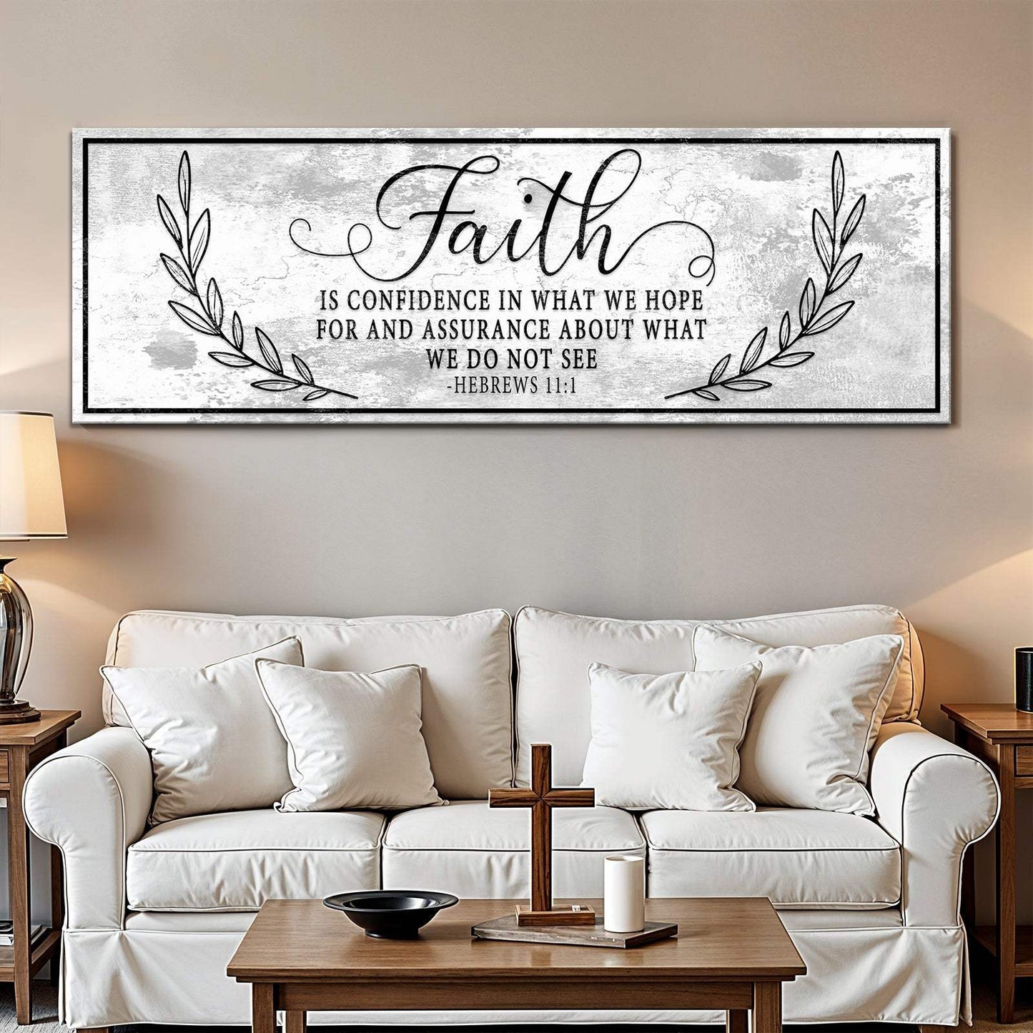 Faith Is Confidence - Hebrews 11:1 Faith Sign II - Tailored Canvases - Flyclothing LLC