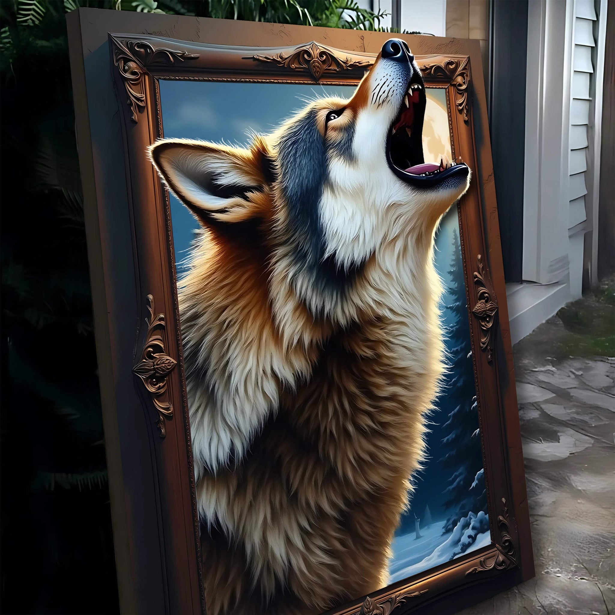 3D Wolf Wall Art - Tailored Canvases - Flyclothing LLC