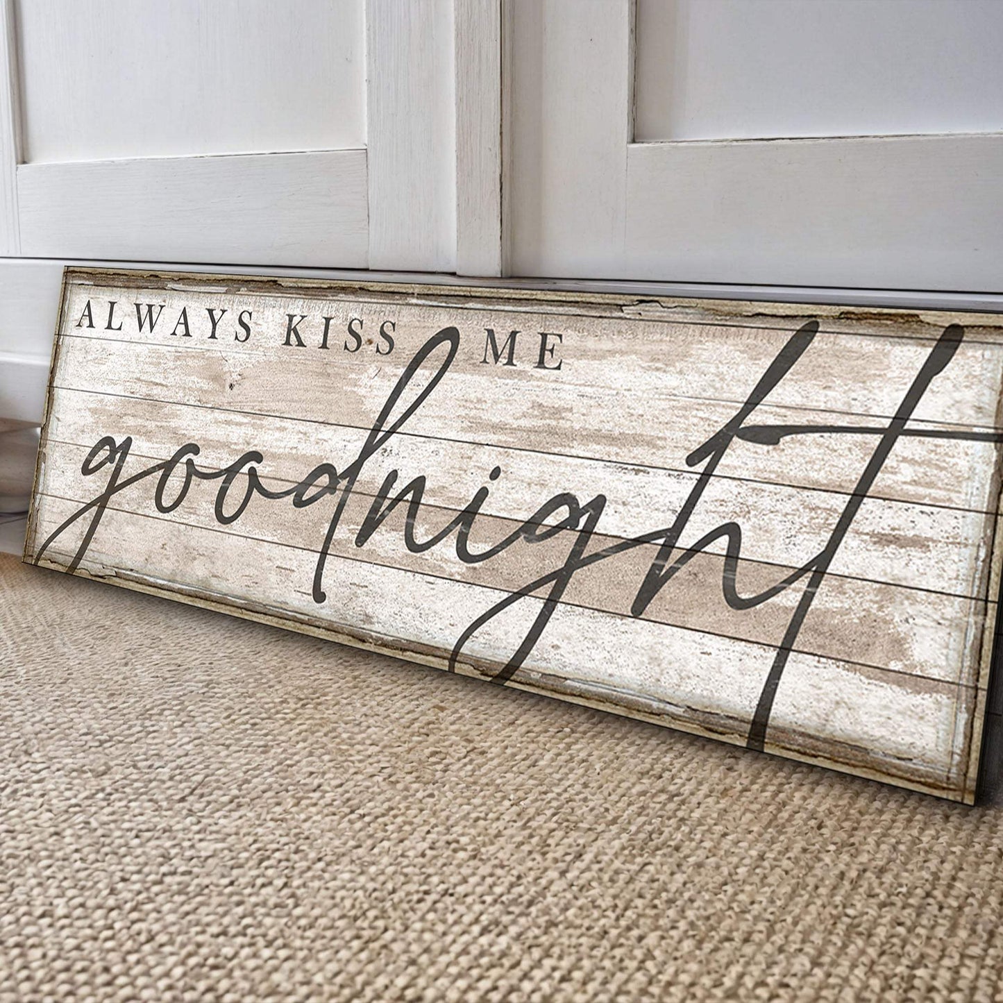 Always Kiss Me Goodnight Bedroom Sign II - Tailored Canvases - Flyclothing LLC