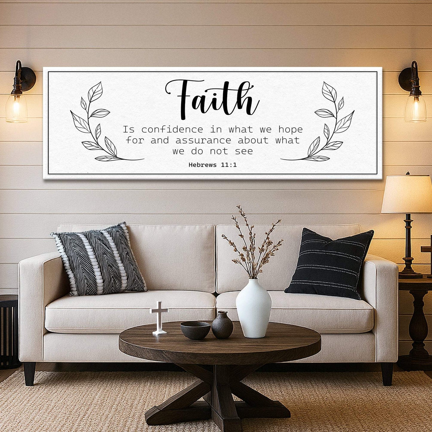 Faith Is Confidence - Hebrews 11:1 Faith Sign - Tailored Canvases - Flyclothing LLC