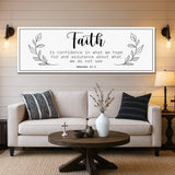 Faith Is Confidence - Hebrews 11:1 Faith Sign - Tailored Canvases - Flyclothing LLC
