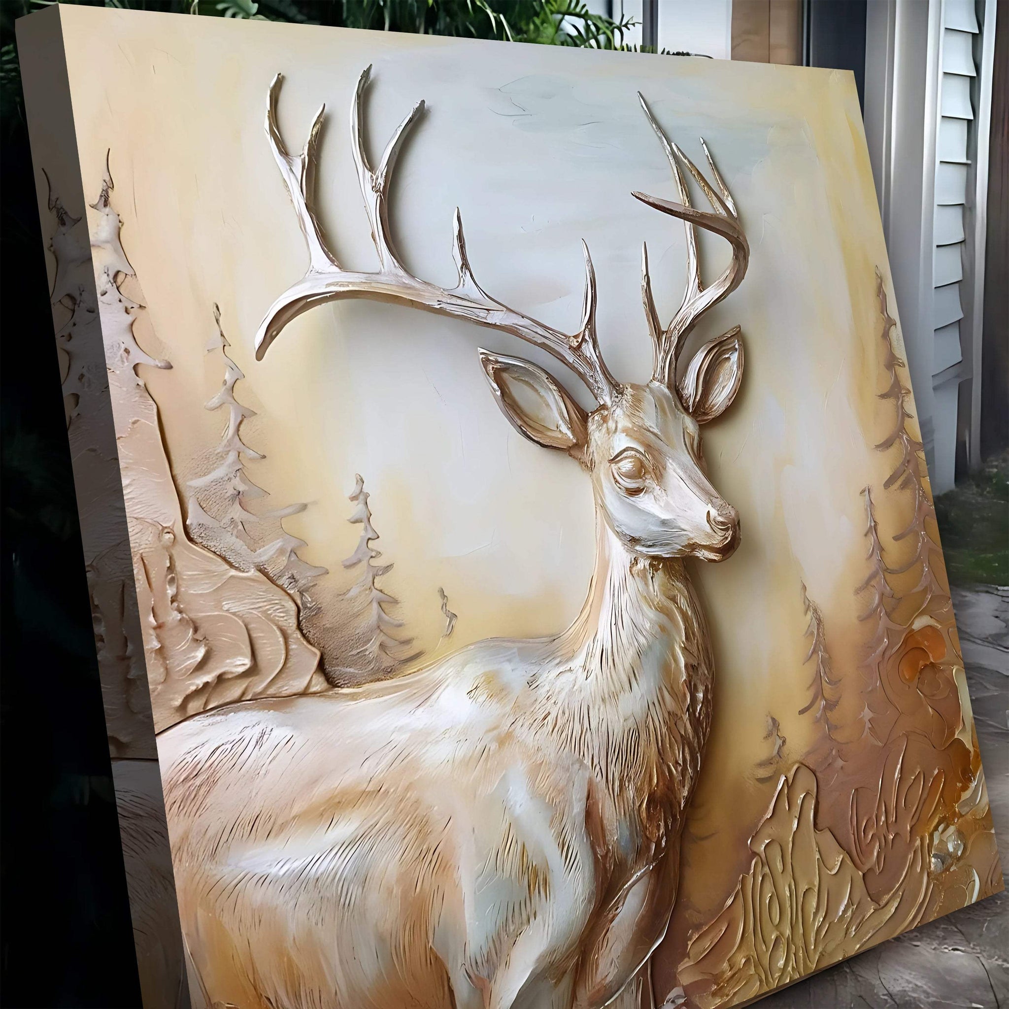 3D Deer Wall Art - Tailored Canvases - Flyclothing LLC