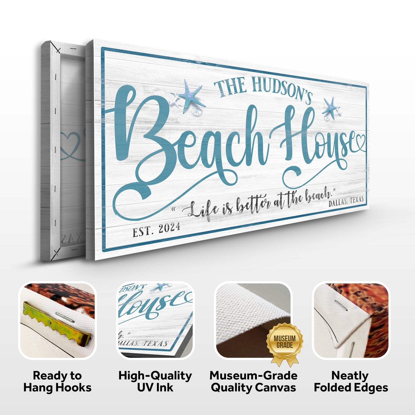 Personalized Beach House Sign II - Tailored Canvases - Flyclothing LLC