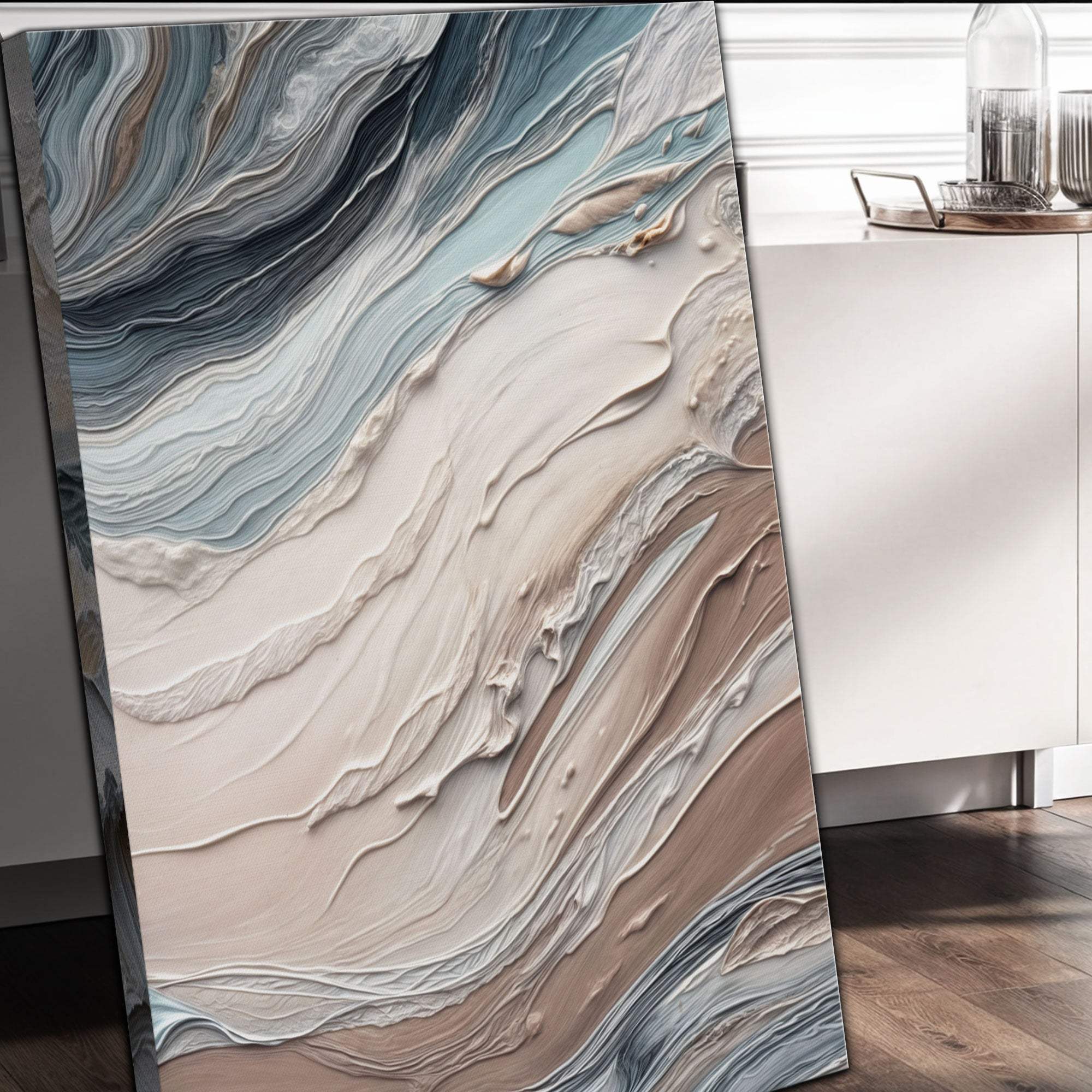 Earth Tone Swirls Wall Art - Tailored Canvases - Flyclothing LLC