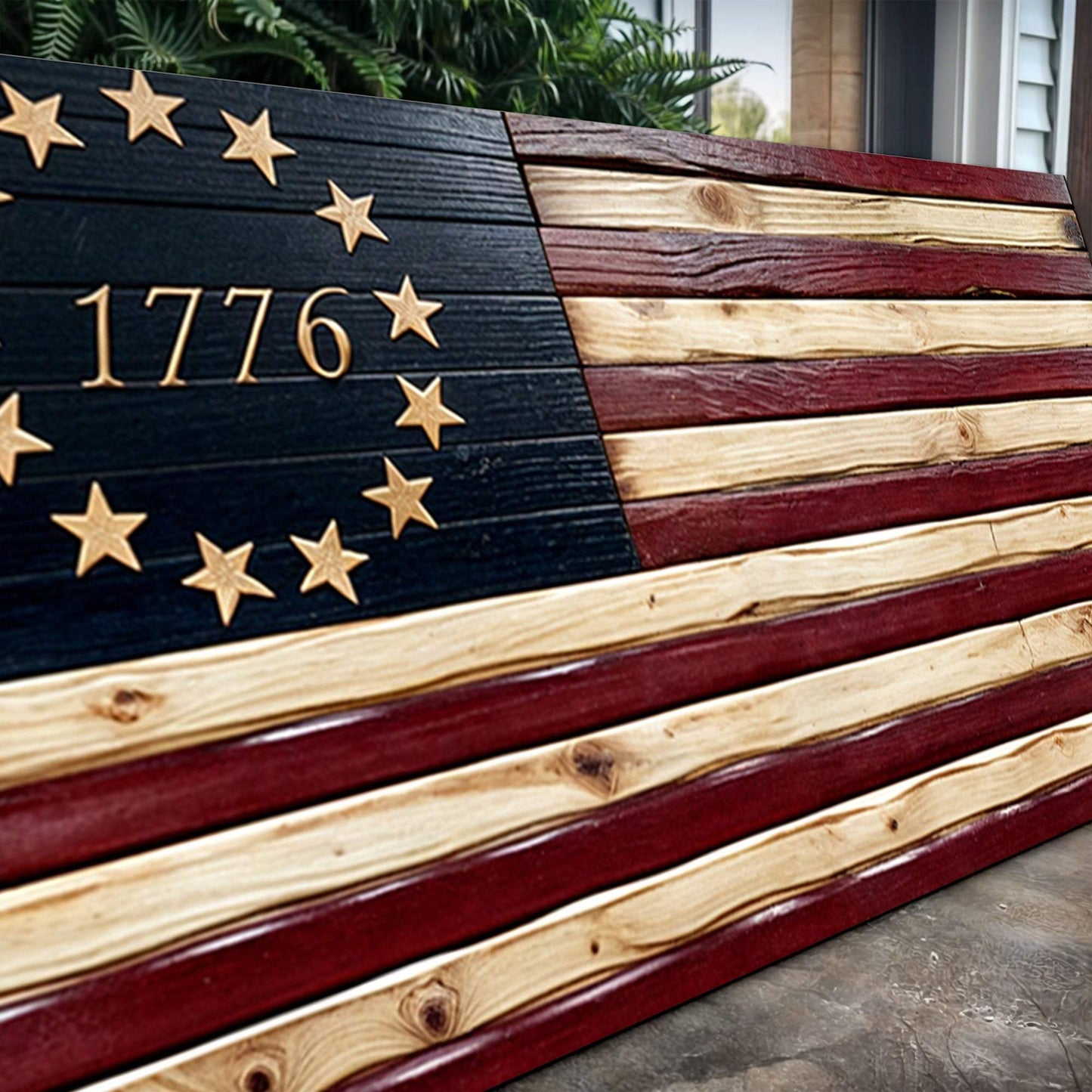 1776 American Flag Wall Art - Tailored Canvases - Flyclothing LLC