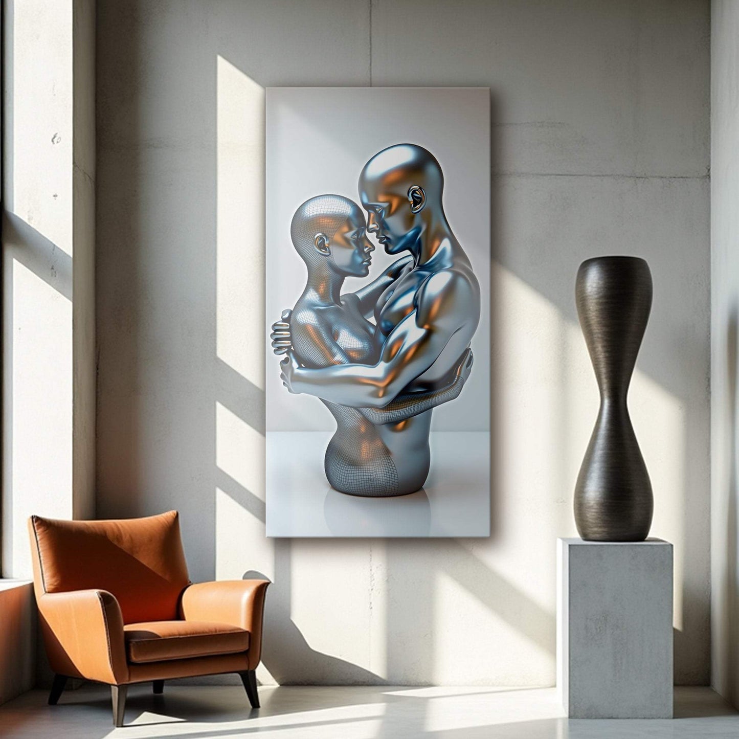 Eternal Love Figure Abstract Wall Art II - Tailored Canvases - Flyclothing LLC